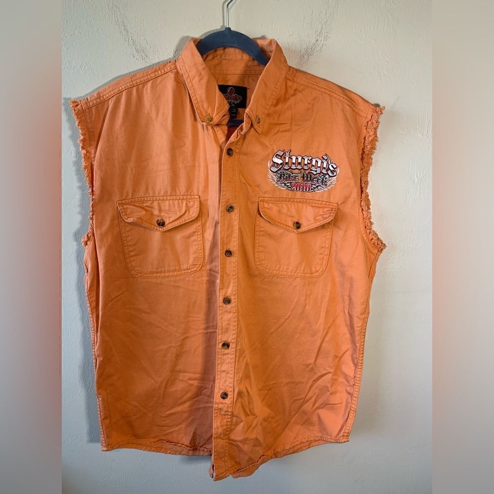 Bikers Club Orange 70th anniversary‎ Sturgis Bike Week sleeveless Shirt S